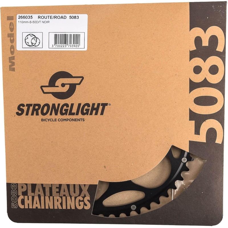Stronglight 5083 110PCD 5-Arm Road Black 48-50T C/rings, 50T