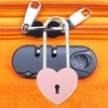 Baluue Love Lock Heart Padlock with Key, 10CM Diary Lock