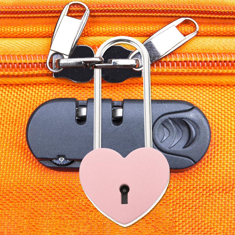 Baluue Love Lock Heart Padlock with Key, 10CM Diary Lock