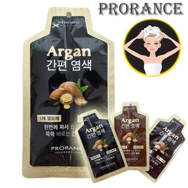 Prolance Argan Easy Hair Dye Black for Gray Hair 1 Sheet / 아르간 간편 염색약 흑색 새치전용 1장