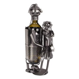 Out of the Blue 71/3184 Metal Bottle Holder Love Couple I Approx. 29 x 20 cm Ideal as Decoration and Gift Packaging