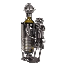 Out of the Blue 71/3184 Metal Bottle Holder Love Couple I Approx. 29 x 20 cm Ideal as Decoration and Gift Packaging