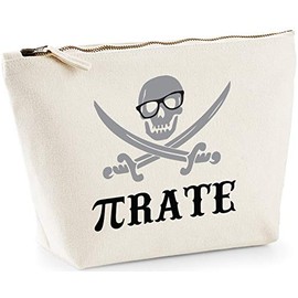 Hippowarehouse Pi Rate printed make up cosmetic wash bag 18x19x9cm