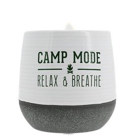 Pavilion - Camp Mode - 11 oz Wax Reveal Secret Surprise Message Single-Wick Jasmine Scented Candle Ourdoorsy Adventurous Camper Lover Friend Gift RV Cabin Tent A-Frame Camping Housewarming Present