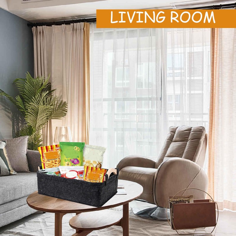 WLHFDC Felt Basket Storage, Storage Box, Felt Basket, Small Thickened