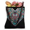 Geometric Heart Design With Colorful Designs For Art Lovers Tote