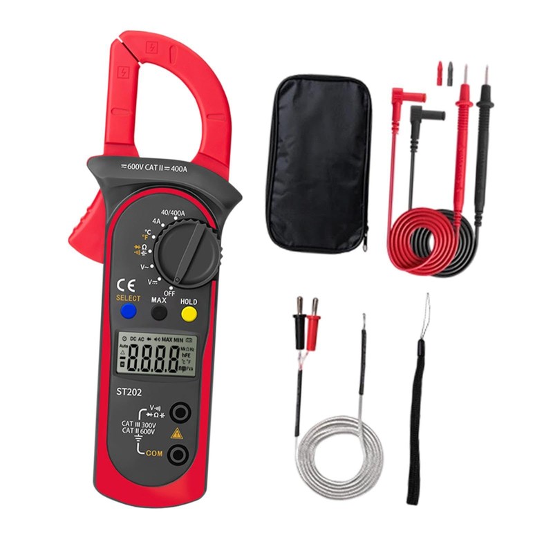 perfeclan Digital Clamp Meter Multimeter Multipurpose Measure Tools Ammeter Resistance