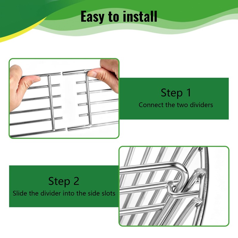 Charcoal Basket with Divider for Large Big Green Egg and