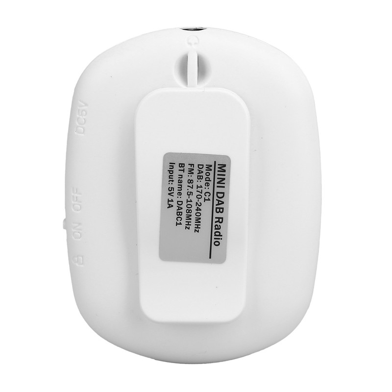 DAB Mini Radio with Digital Display Mini Bluetooth White Noise