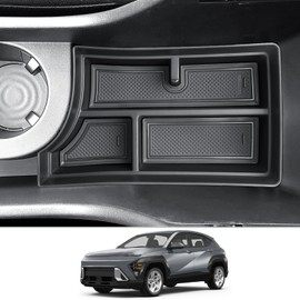 CDEFG Compatible with 2024 2025 Hyundai Kona SX2 Center Console Organizer Tray 2024 Kona Accessories Middle Console Organizer Armrest Compartment Storage Box (Not for Knob Electronic Gear)