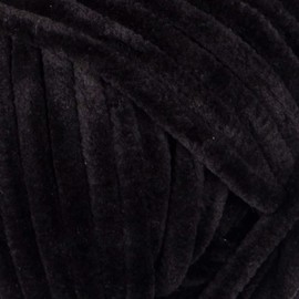 Yarn Art Dolce Yarn 100% MicroPolyester Velvet Blanket Amigurumi Super Bulky :6 Baby Chenille Yarn (1 Skein, 742-BLACK)