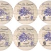 Not Available Set of 6 French Lavender Wood Cabinet Knobs