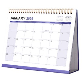 2026 Desk Calendar - Jan. 2026 - Dec. 2026, 12 Months Desk Calendar 2026, Standing Flip Calendar 2026, 9.8" x 8.3", Thick Paper, Desktop Calendar 2026