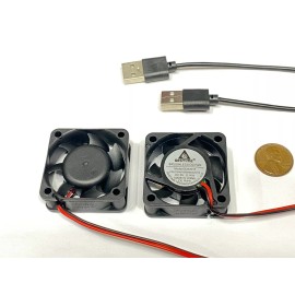 GDStime 2 x USB 5v fan 4015 small cooling 2pin computer 40mm x 15mm heatsink axial B29