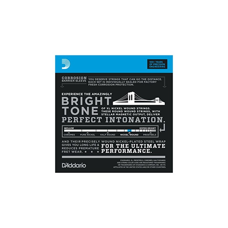 D'Addario E-Guit.String EXL110-10P 10-46 Nickel Wound 10 Sets - Cuerdas