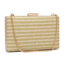 UBORSE Straw Purses for Women 2025 Summer Evening Bag Beach Purse Designer Rattan Raffia Purse Woven Beach Handbags, Brown, Small