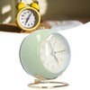Alarm Clock Silent Non Ticking Metal Paint Power Saving Eye