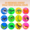 METHPY 12 Pieces Bouncy Balls for Kids with 3D Dinosaur