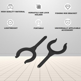 Fishing Rod Bracket, Sturdy Light Weight Increase The Fun Fishing Rod Holder,Easy to Carry About Marine Oar Lock,for Kayak Canoe Yacht (Black)