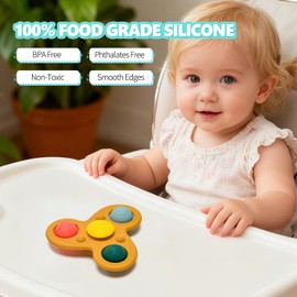 Silicone Suction Cup Spinner Toy for Babies&Toddlers(Planet Style)