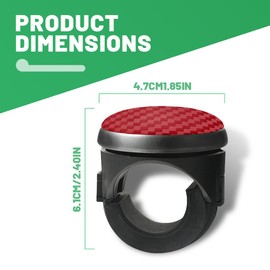 Steering Wheel Knob Spinner, Vehicle Steering Wheel Spinners Ball, 360 Degrees Rotation Suicide Knobs with Metal Bearings, Universal Steering Wheel Accessories for Car, SUV, Trucks, Tractors (Red)