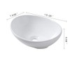 Oval Vessel Sink - Logmey 16"x13" Egg Shape Bathroom Vessel