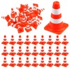 ECNHIVE 30PCS Mini Traffic Cones, 0.94x0.43 Plastic Miniature Road Safety