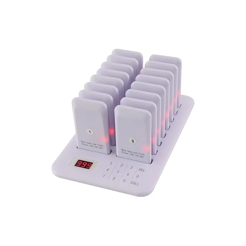 New Restaurant Pager System Pagers Black and White Wireless Calling