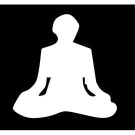 ProSticker 2682 ProSticker (One) 4" Yoga Decal - Meditation Symbol Om Zen Namaste White