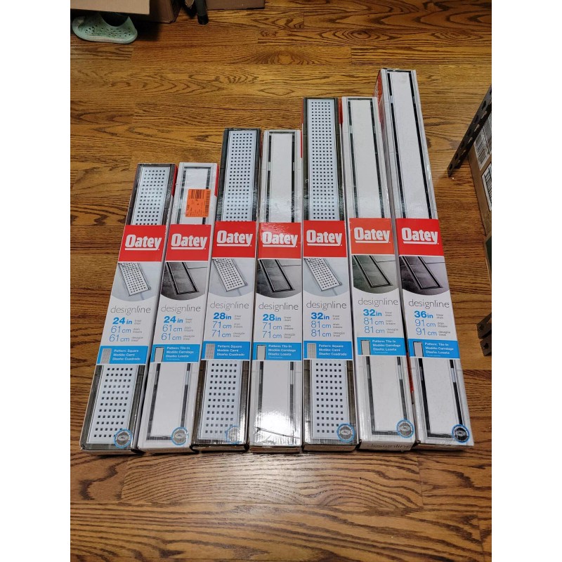 Oatey NEW Oatey Designline Stainless Steel Linear Shower Drain, Square