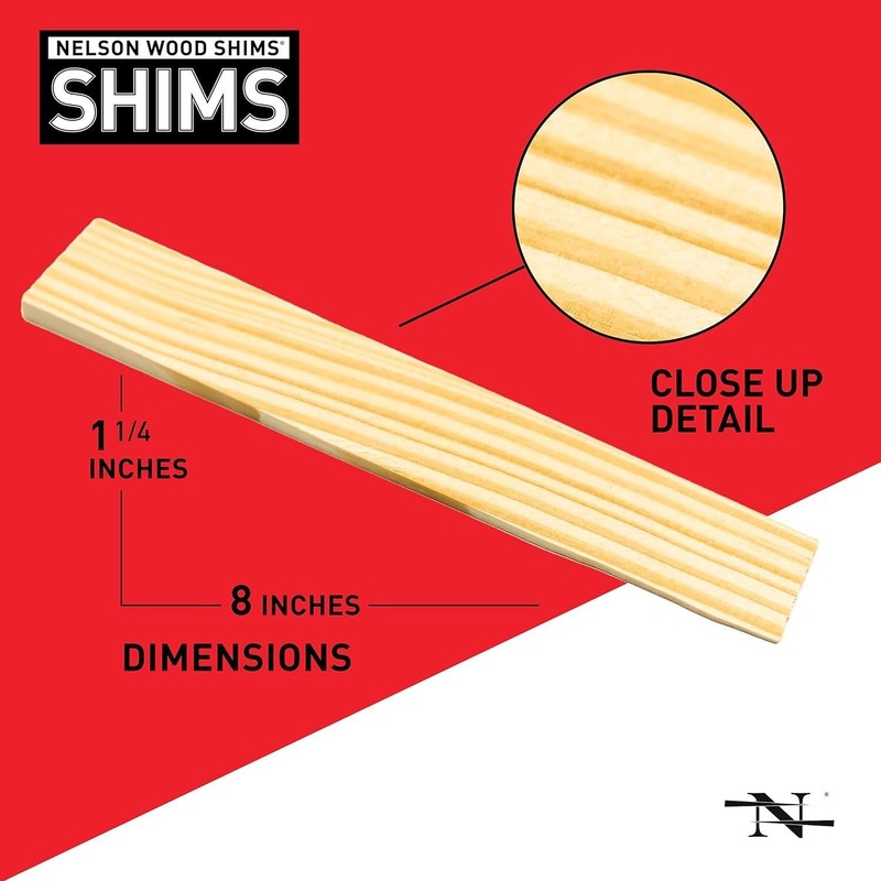 Nelson Wood Shims - DIY Bundle Wood Shims 8-Inch Shims,