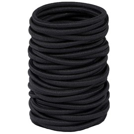 Thick Hair Bands,4mmBlack hair band,28pcs Hair Bobbles for Thick Hair,Elastic Hair Bands for Women,Hair ties for thick hair,Hairbands Women,Black Hair Ties,Black Hair Band Ponytail Holders.