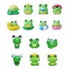 14Pcs Funny Tiny Frog Figurines, Mini Frogs Decor, Desk Shelf