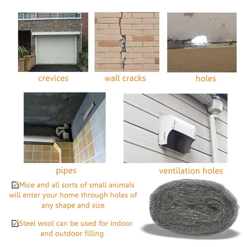 Steel Wool Fill Fabric DIY Kit, Steel Wool for Mice