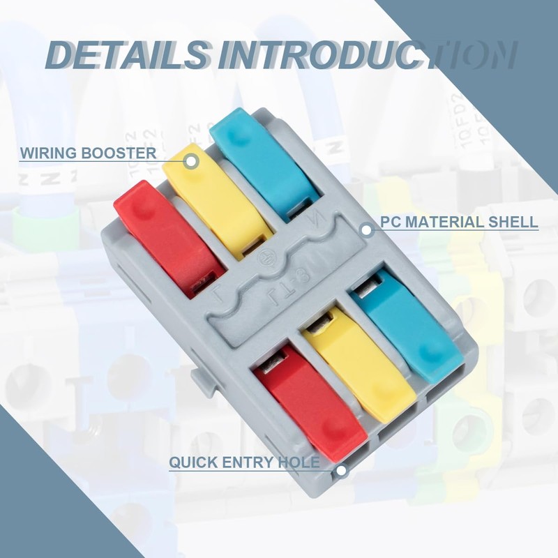 Innfeeltech 10 Pcs Connecting Ternimal, 3 In 3 Out Connection