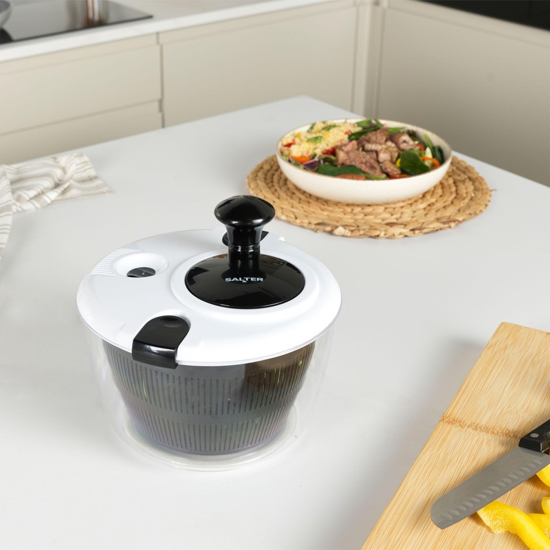 Salter BW12003EU7 Salad Spinner – 3.5 Litre, Wash, Dry, Serve,