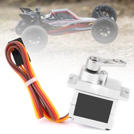 9g Metal Servo WPL B1 B14 B16 B24 C14 C24 B36 1:16 Practical Truck Accessory Metal Material High Precision Quiet RC Car Servo (Black)