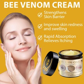 Bienengift All-in-One Hautreparaturcreme, Bienengift Hautregeneration Creme, Bienengift Creme, rofessionelle Bienengift-Hautbehandlungscreme, Bienengift Creme für alle Hauttypen(1Stück）