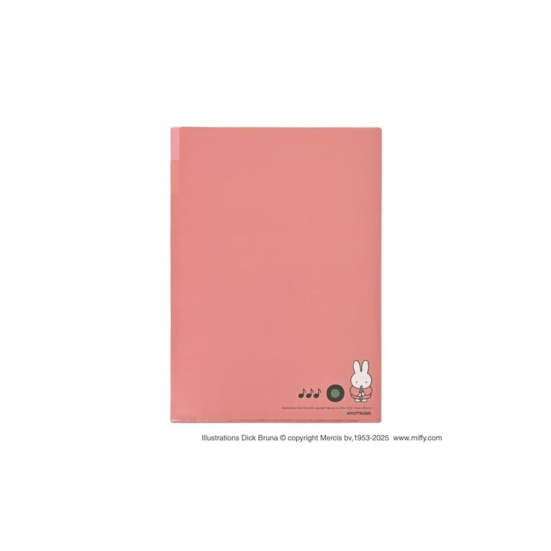 Kutsuwa MF923A Miffy Clear Holder, A4, 3 Pockets, Miffy &