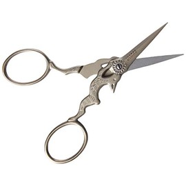 Bohin EMBROID. SCISSORS RABBIT-MAT SILVER 3 1/2", one