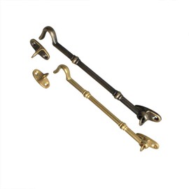 Powertool Hook and Eye, 1 Piece Window Hook, Antique Brass Cabin Hook for Door, Window, Decoration Style (Brass 22.5cm)