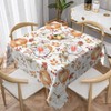 Fall Square Tablecloth 54x54 Inch Burnt Orange Grey Pumpkin Maple