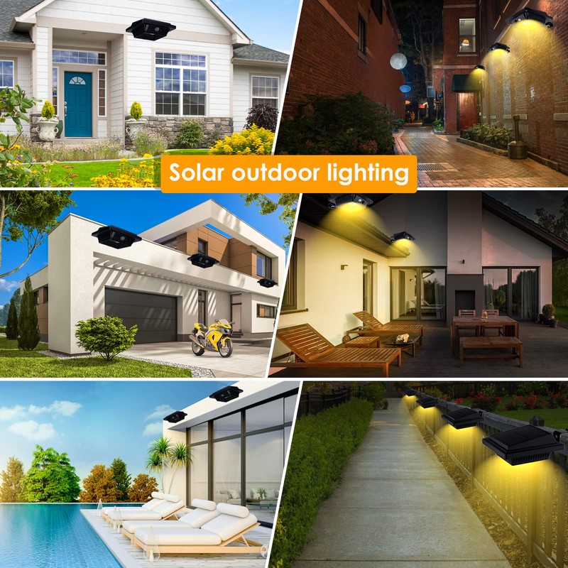 KEENZO Solar Gutter Lights - Bright Solar Powered led Fence