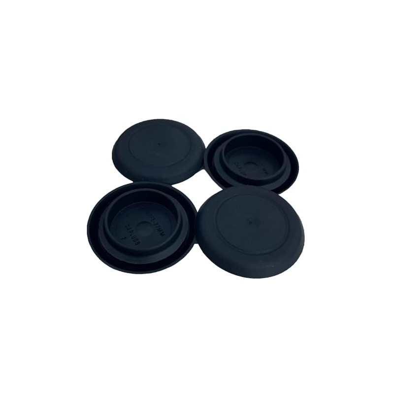 4 New Flexible 27-28mm Black Plastic Hole Plugs BPFE-27MM
