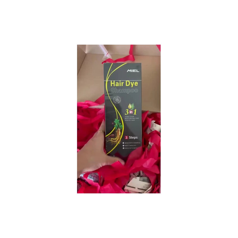 Miel® Shampoo Con Tinte Cubre Canas Natural Jengibre 500ml