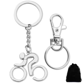 Bicycle Keychain Gift for Men and Women - Sporty Bicycle Keychain for Cyclists, Road Bike Keychain Decoration, Creative Gifts for Cycling Enthusiasts, Silvery