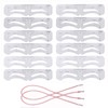 12 plantillas reutilizables para cejas, plantilla de cejas con banda