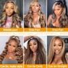 INVITEYOU 13x4 Highlight Lace Frontal Wigs Human Hair 4/27 Honey