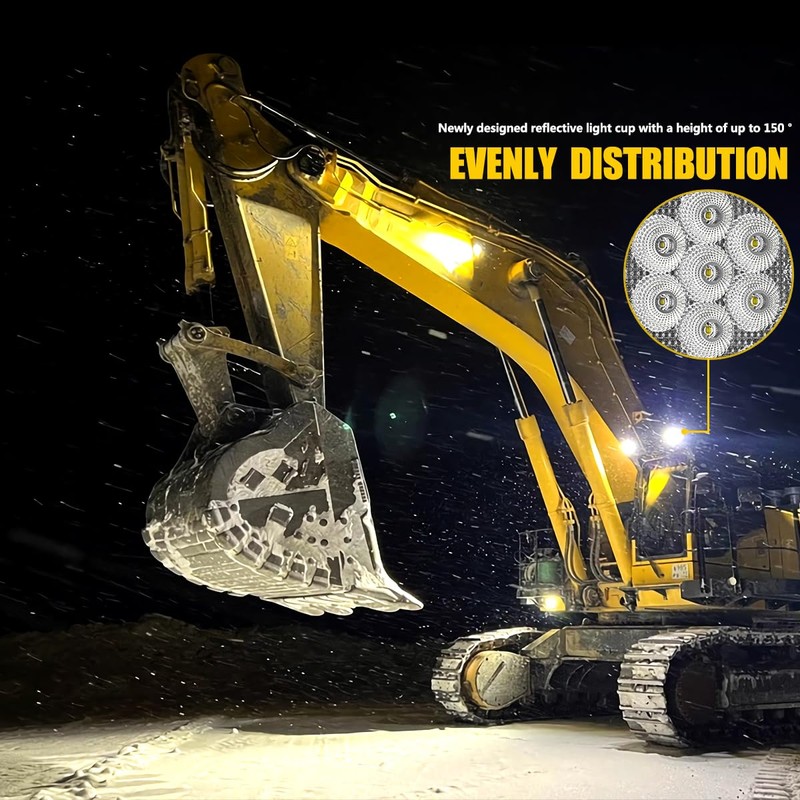 LED Tractor Lights 2 Pcs 4 Inch 12v Flood Light