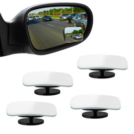 Tecledsn 4PCS Blind Spot Mirror, HD Glass Frameless Convex Rear View Mirrors, Rear View Mirror with Wide Angle Stick, Blind Spot Mirror for Automotive Accessories for Car (Rectangle, 4PCS)